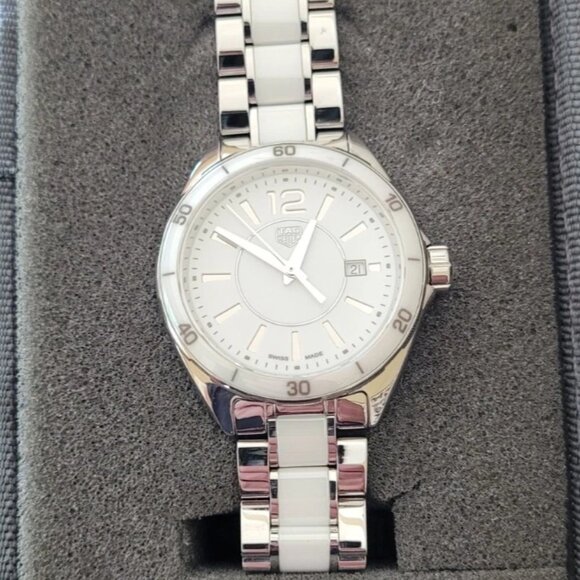 Tag Heuer WBJ141AC.BA0974 Midsize Womens Formula 1 Series Watch White Ceramic - Picture 10 of 16